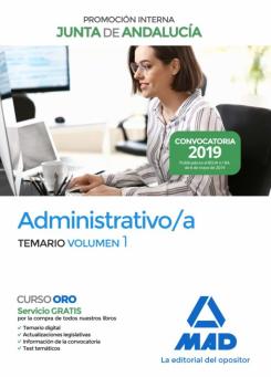 Administrativo De La Junta De Andalucía Promocion Interna: Temario (Vol. 1)
